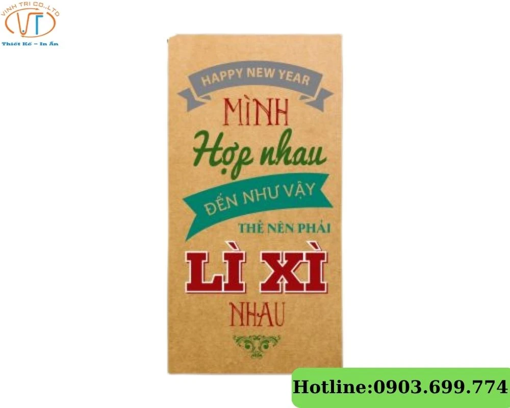 Mẫu bao lì xì giấy kraft 
