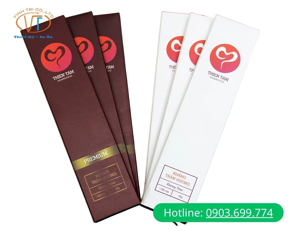 Hộp giấy đựng nhang 2 màu đẹp mắt