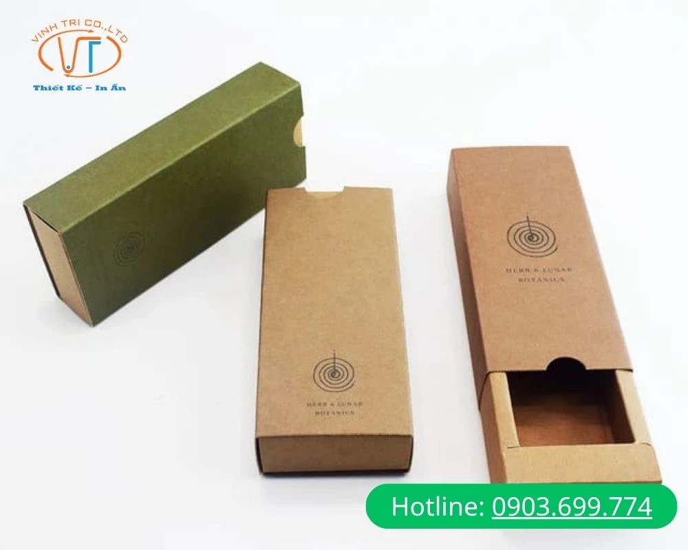 Hộp giấy đựng nhang dạng hộp kéo