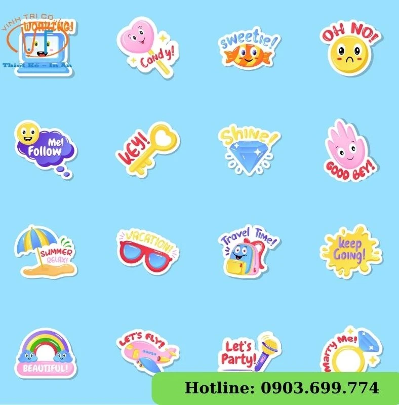 Sticker nhiều họa tiết