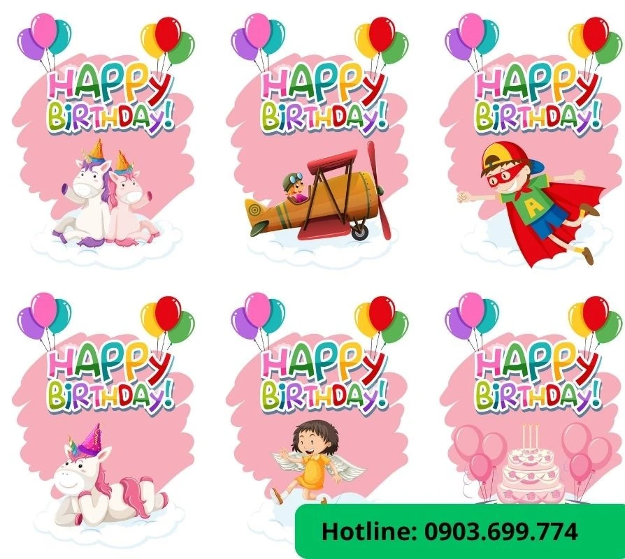 Tạo hình chữ chúc mừng sinh nhật