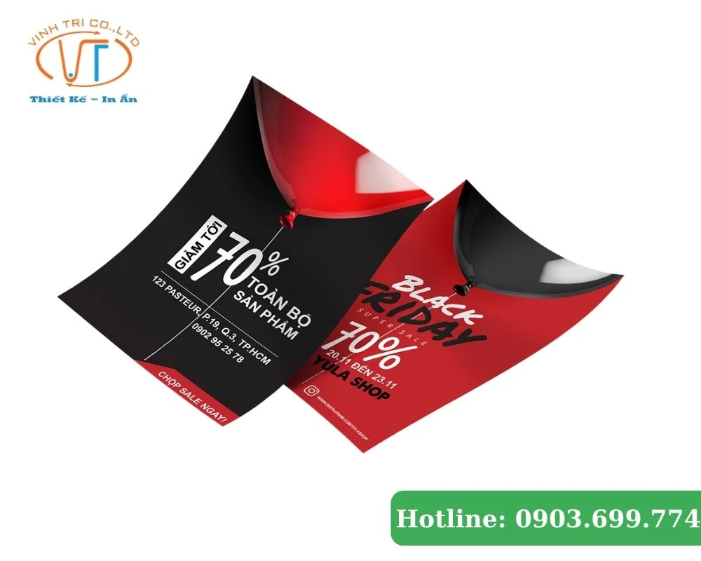 Mẫu tờ rơi cho ngày Black Friday sale off 70%