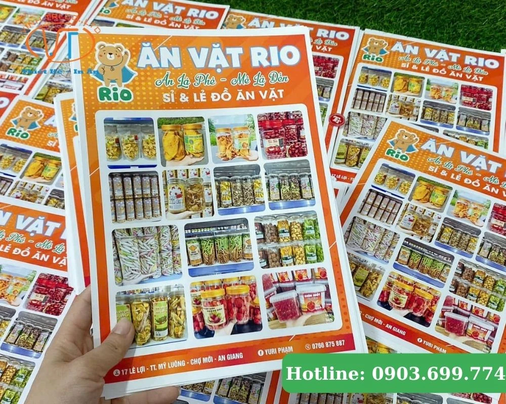 Tờ rơi quảng cáo Ăn vặt Rio