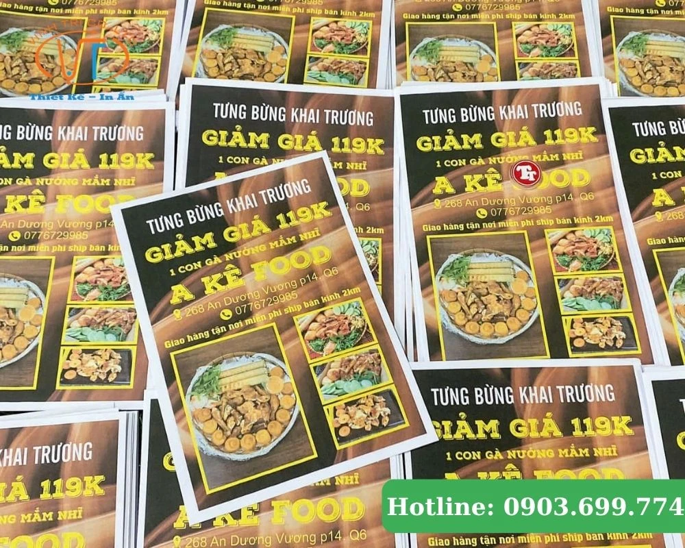 Hình ảnh, màu sắc trên tờ quảng cáo sắc nét, đẹp