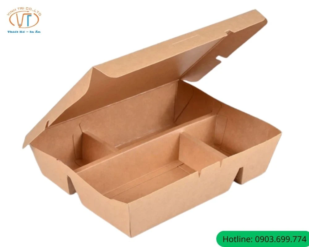 Mẫu hộp giấy đựng gà nhiều ngăn