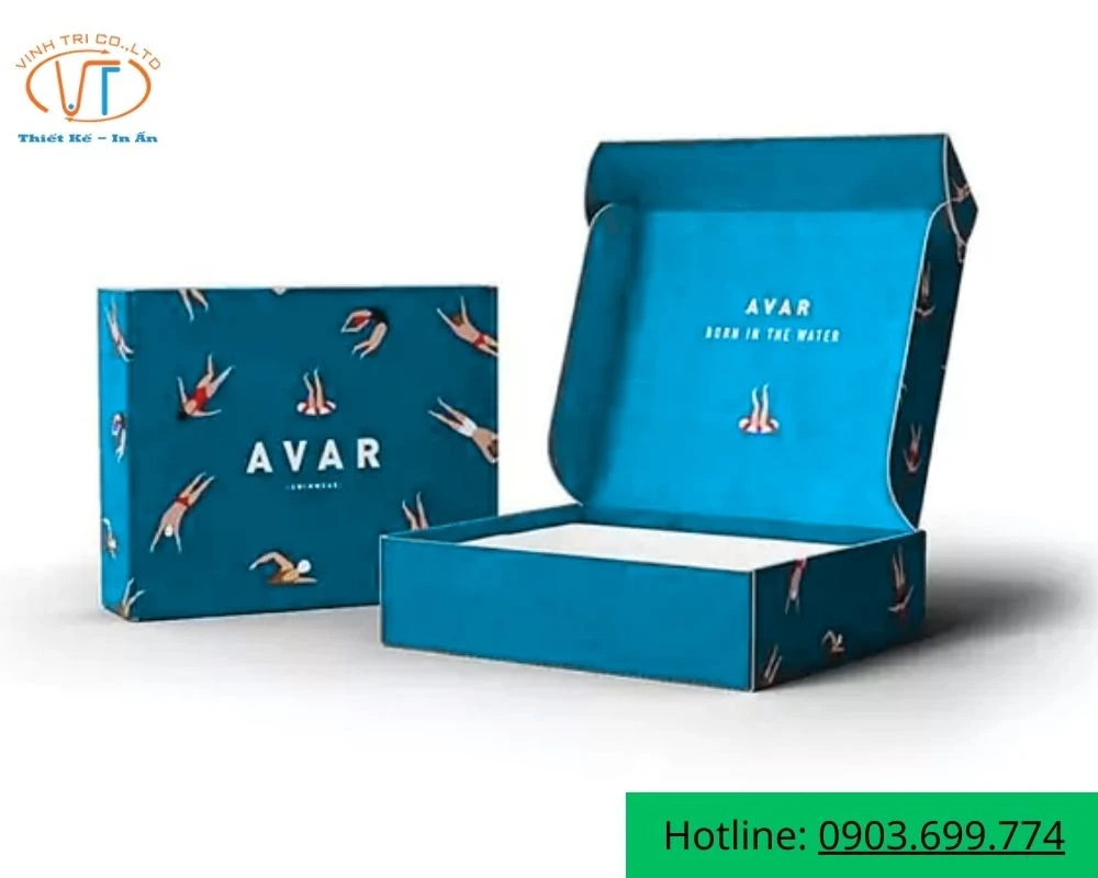 Hộp nắp gài đựng có in logo