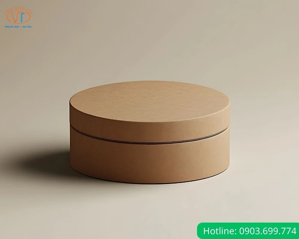 Hộp tròn kraft tròn to đẹp ấn tượng