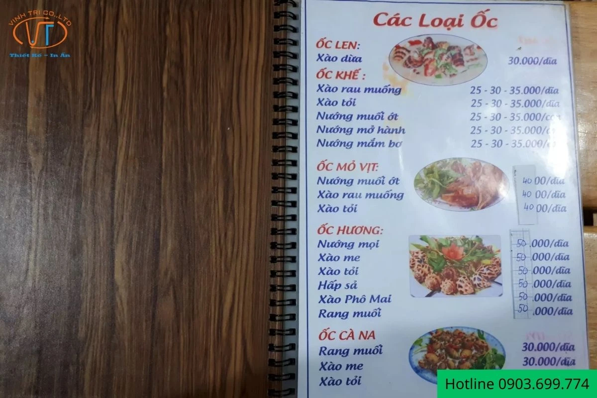 Menu có lò xò