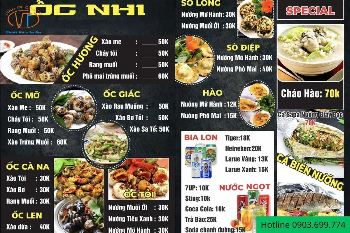 Quán menu Ốc Nhi