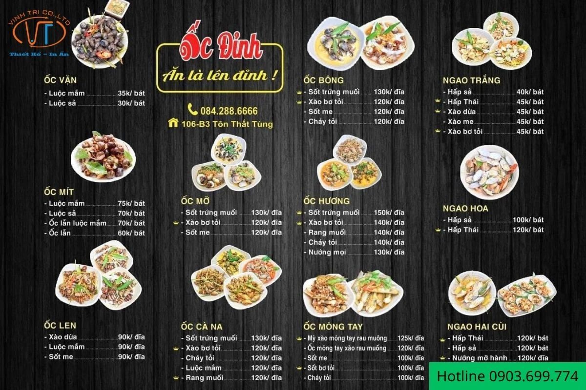 Mẫu menu đẹp, ý nghĩa