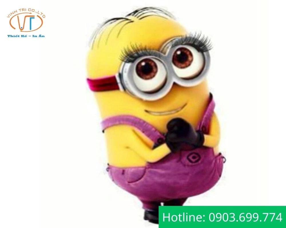 Minion con gái mặc váy hồng