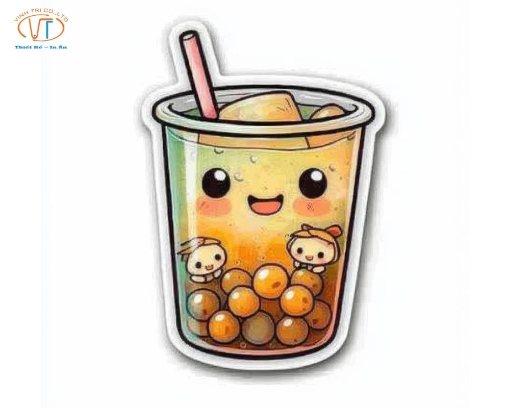 Mẫu sticker trà sữa đẹp