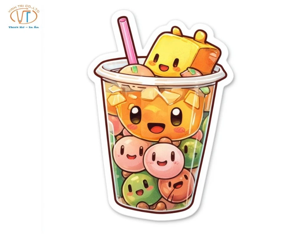 Mẫu sticker trà sữa