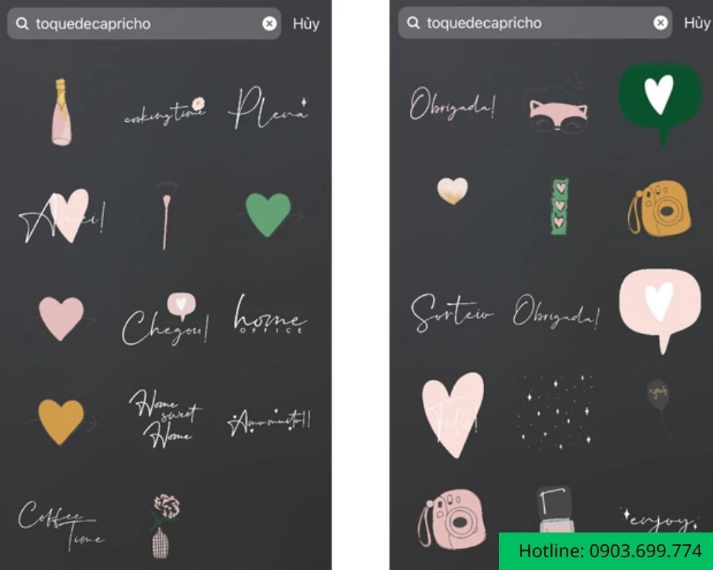 Mẫu sticker Instagram cute khác