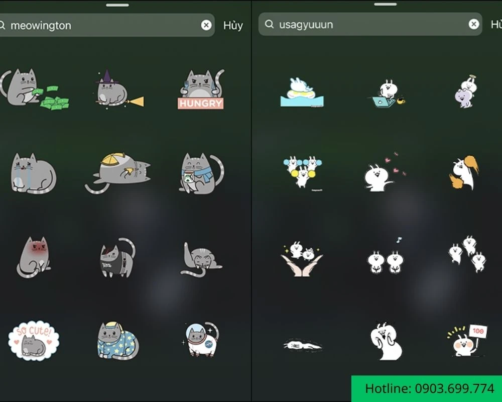 Mẫu sticker Instagram động vật, dễ thương