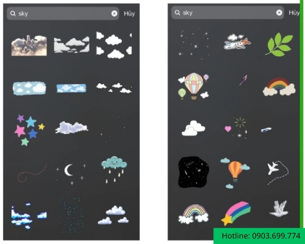 Mẫu sticker Instagram hình biểu tượng