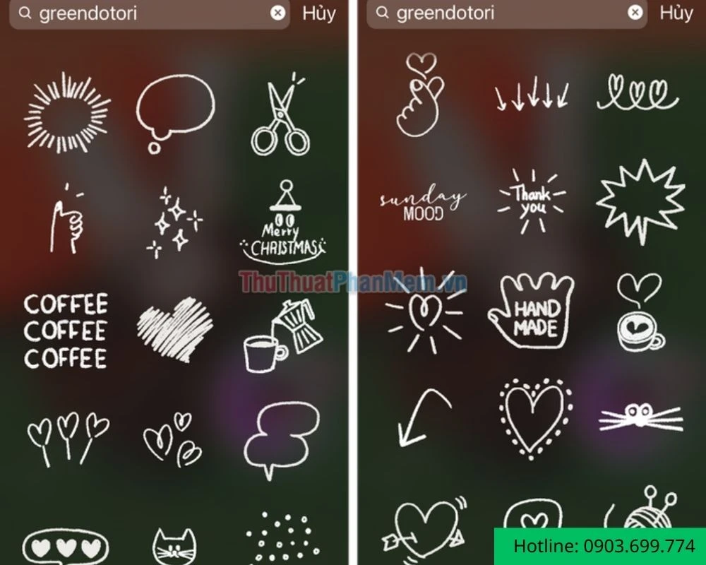 Mẫu sticker Instagram với tone trắng