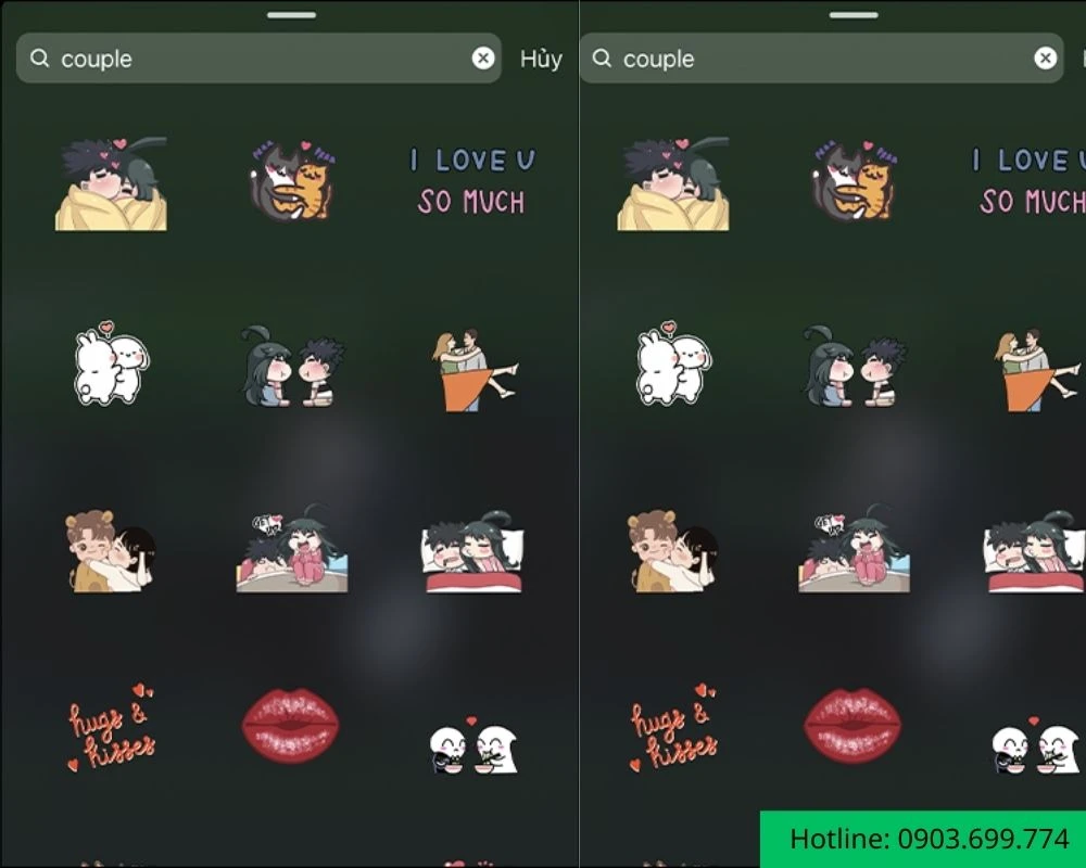Mẫu sticker instagram cho cặp đôi