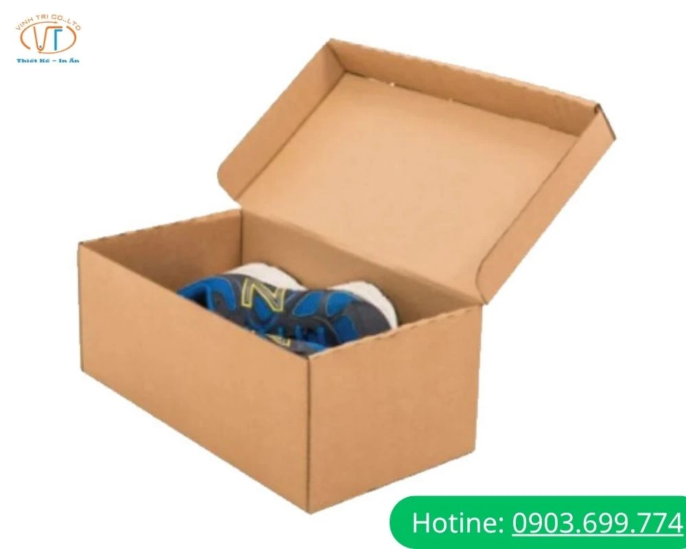 Mẫu hộp đựng giày carton nắp lật