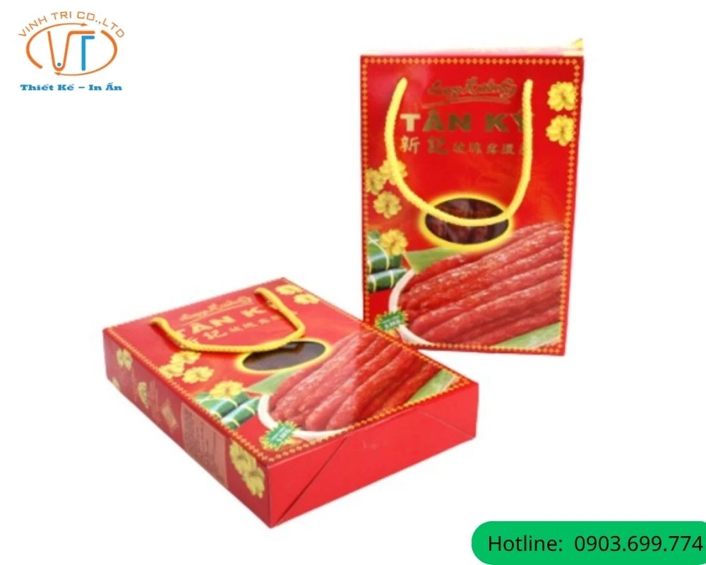 Hộp quà đựng lạp xưởng cho ngày tết