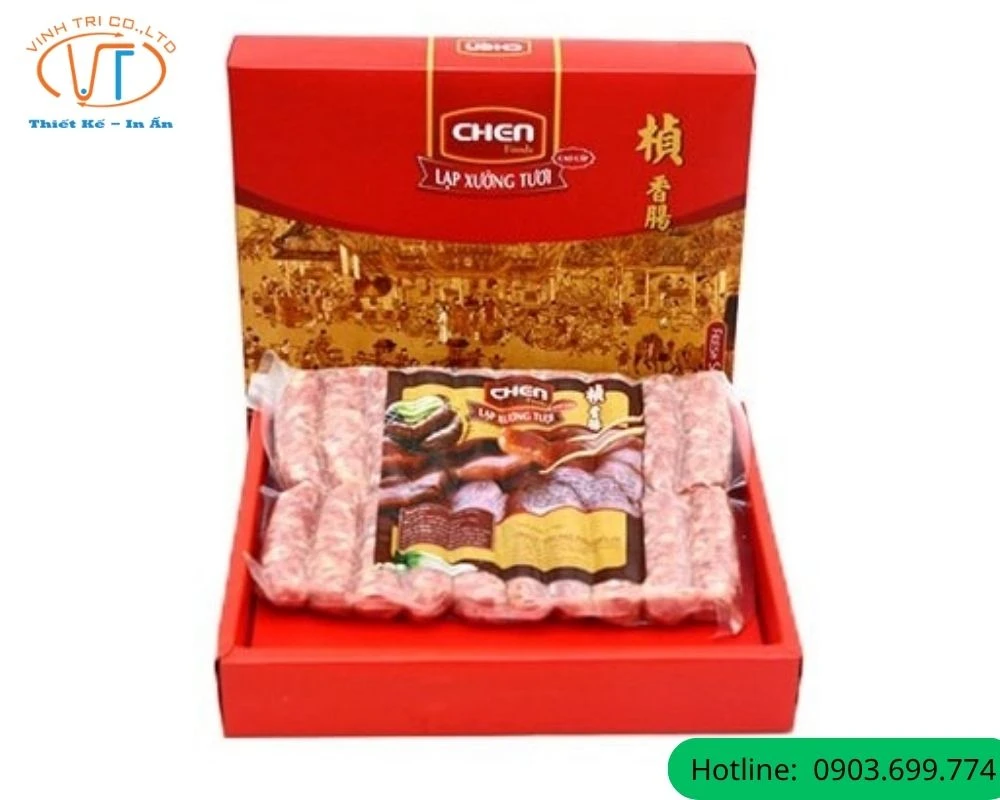 Set quà tặng hộp đựng lạp xưởng cao cấp