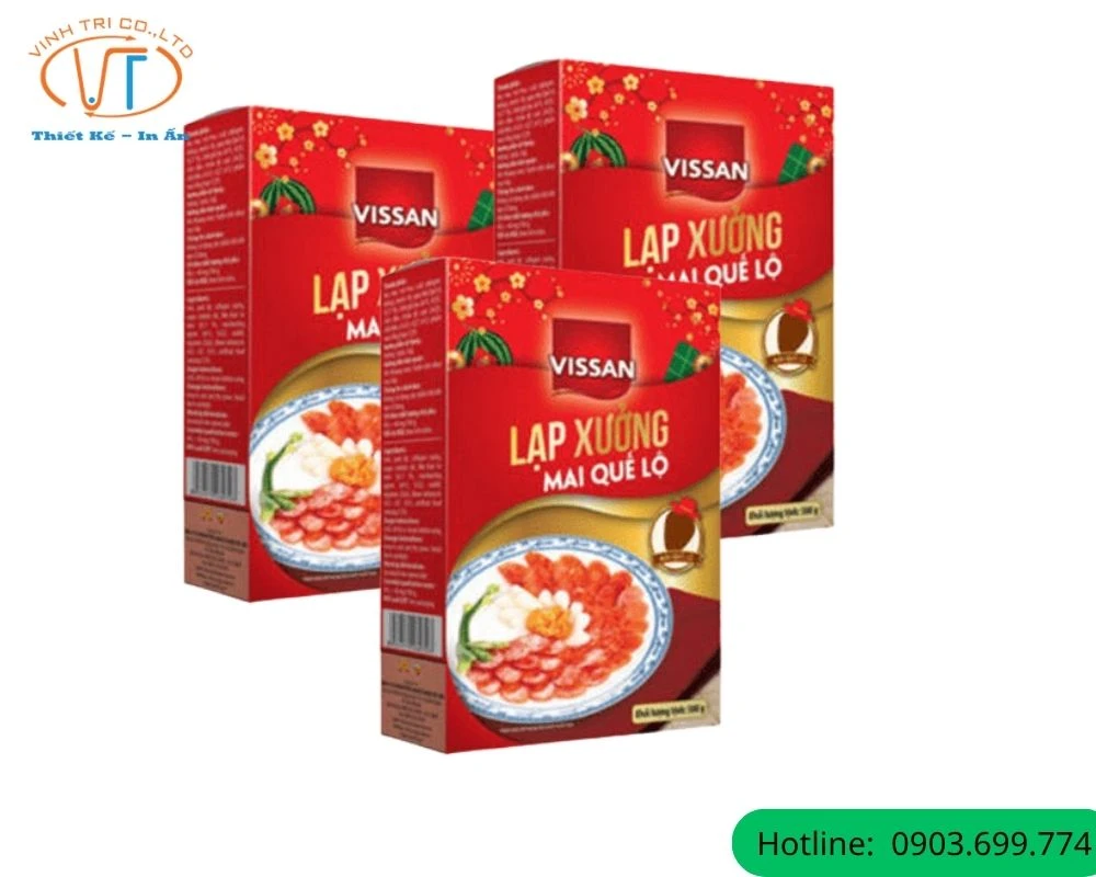 Hộp đựng lạp xưởng màu đỏ