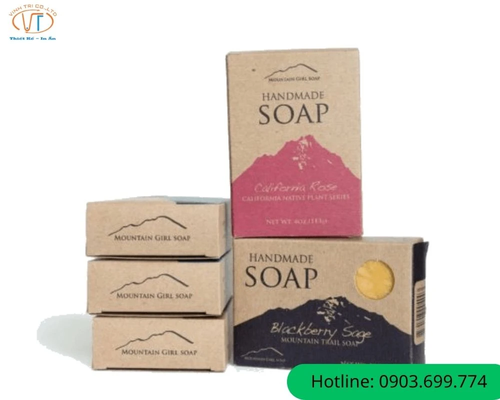 Hộp kraft đựng xà bông đơn giản