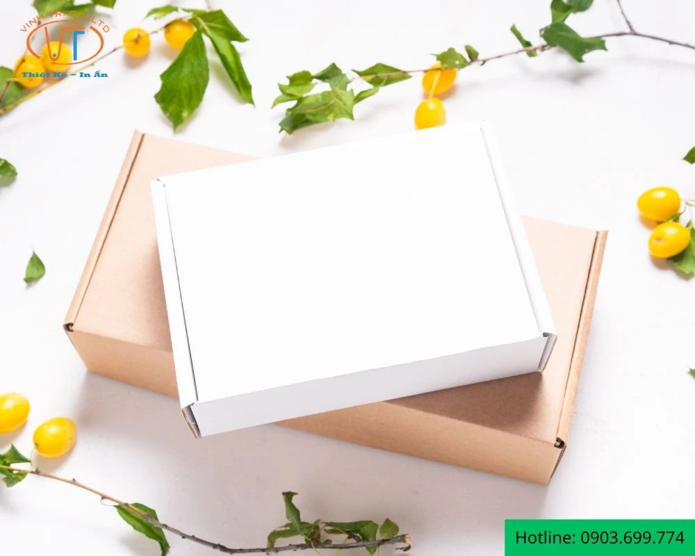Mẫu hộp giấy chữ nhật đơn giản