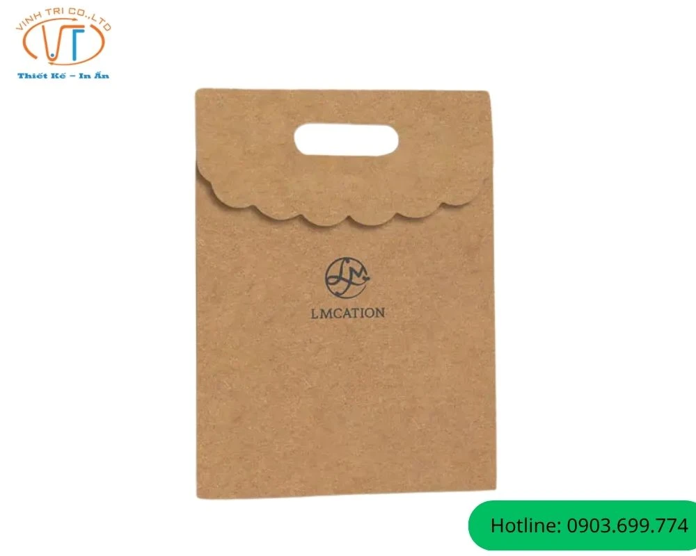 Túi giấy nắp gập chất liệu kraft