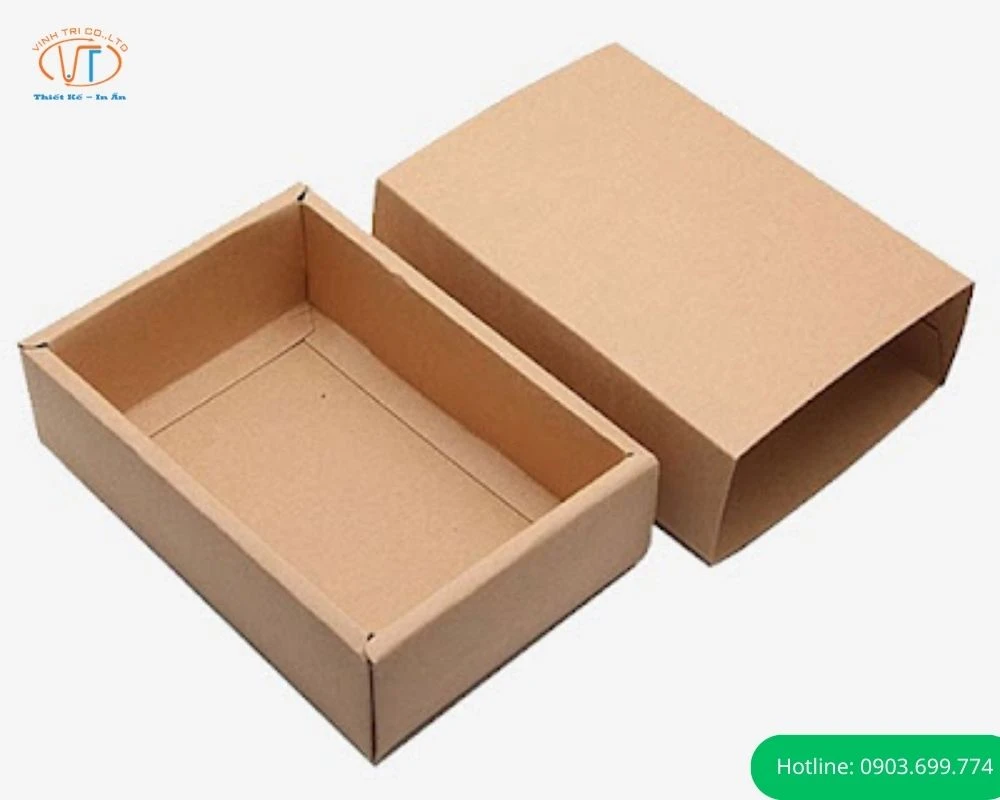 Mẫu hộp nắp kéo kraft