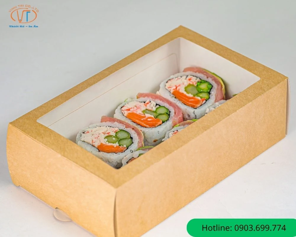 Hộp giấy sushi bằng giấy kraft