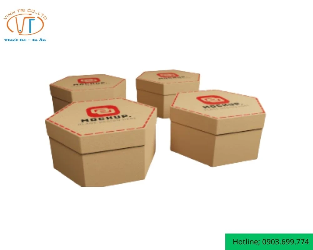 Hộp lục giác bằng giấy kraft