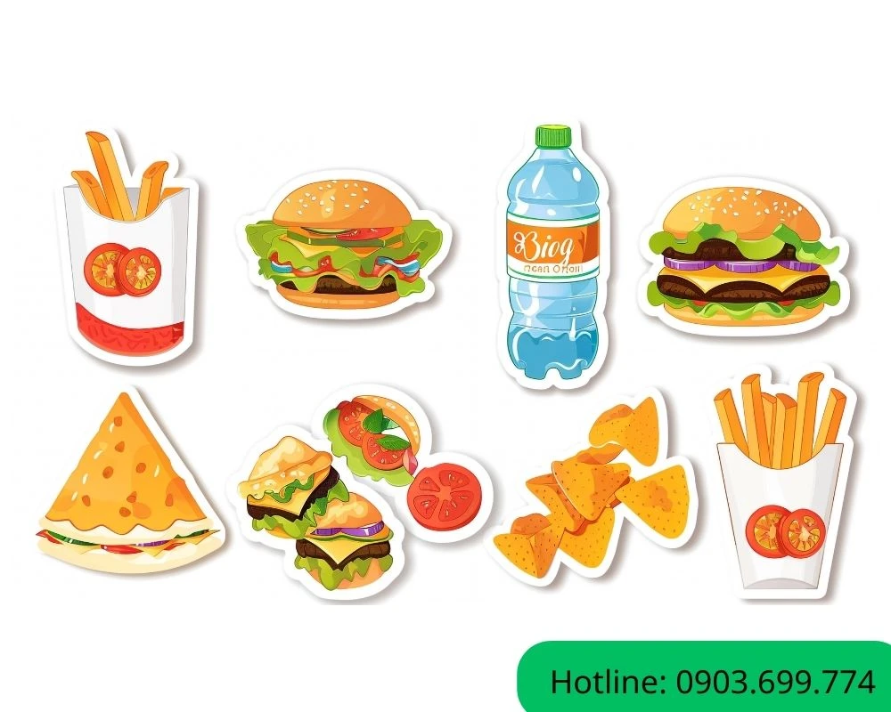 Sticker về các loại bánh