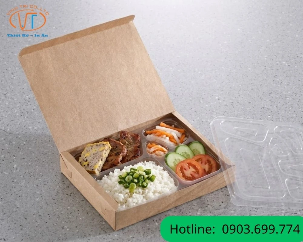 Hộp giấy đựng xôi kraft