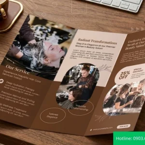 Brochure spa màu nâu sang trọng