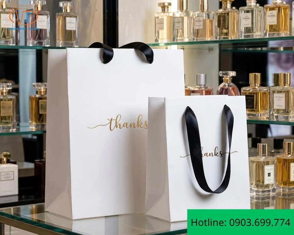 Mẫu túi đựng nước hoa có dây lụa