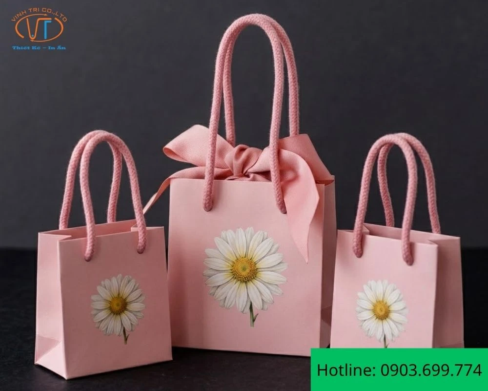 Túi đựng nước hoa màu hồng cao cấp
