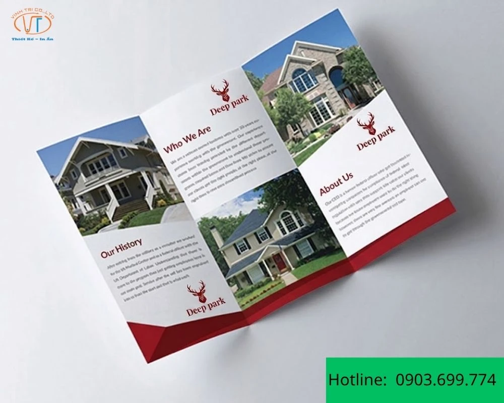 Brochure gấp 3 cho ngành bất động sản