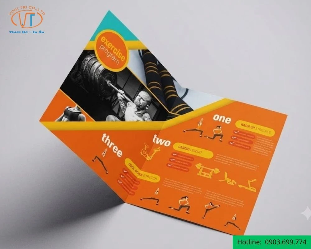 Brochure gym màu cam