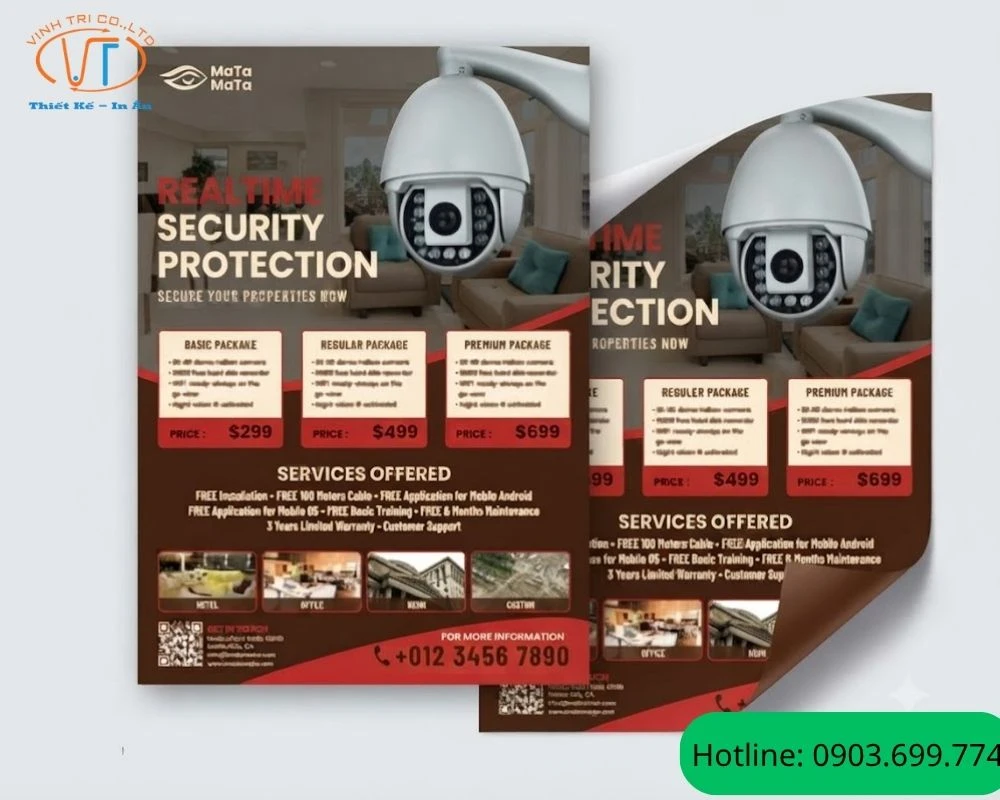 Mẫu brochure camrera có thiết kế đẹp mắt