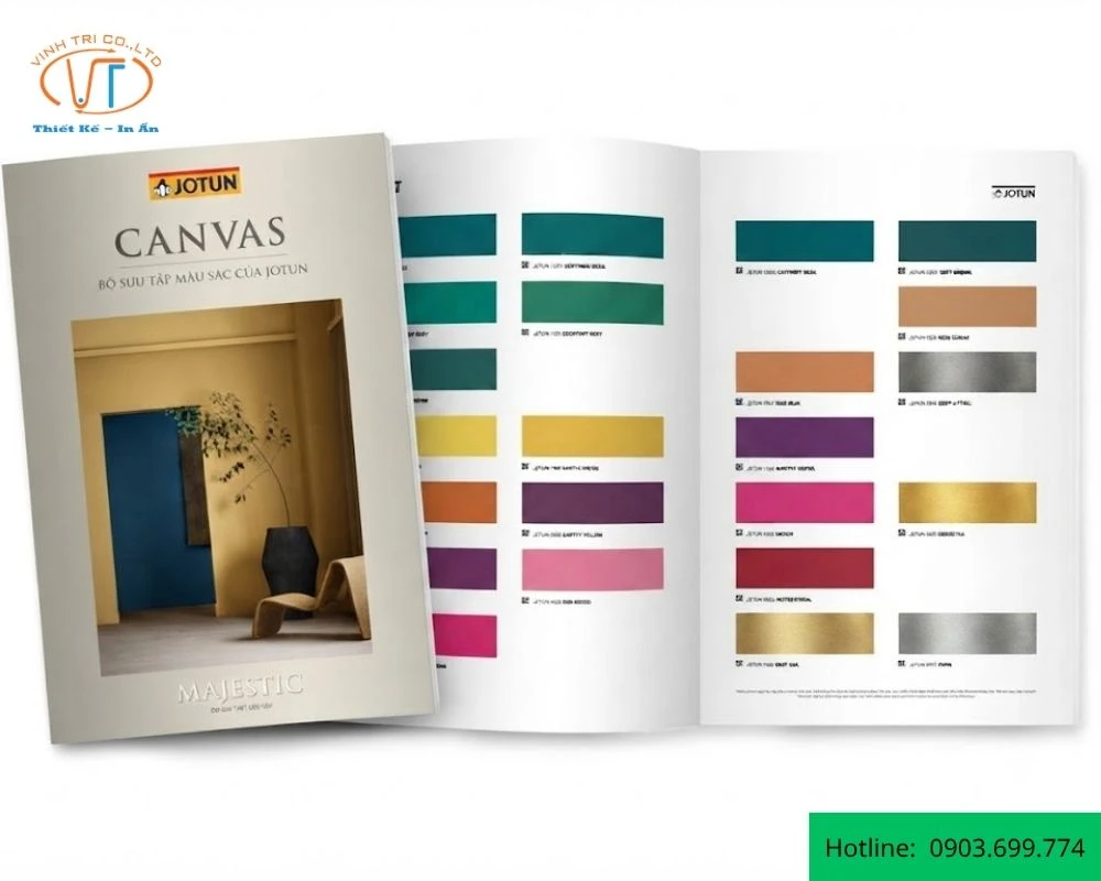 Mẫu catalogue sơn của canvas