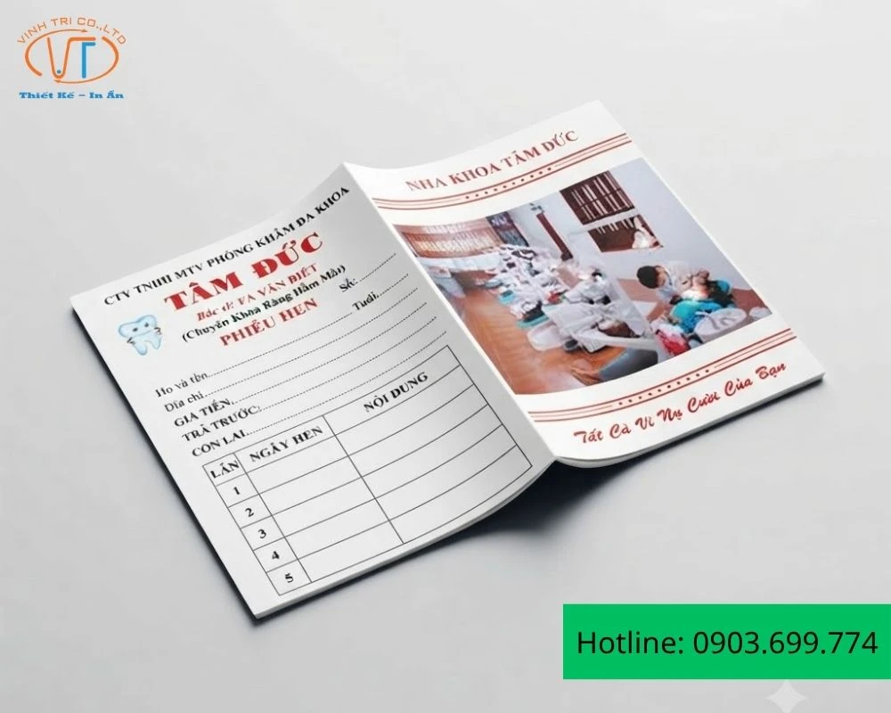Mẫu sổ khám bệnh bệnh viện Tâm Đức