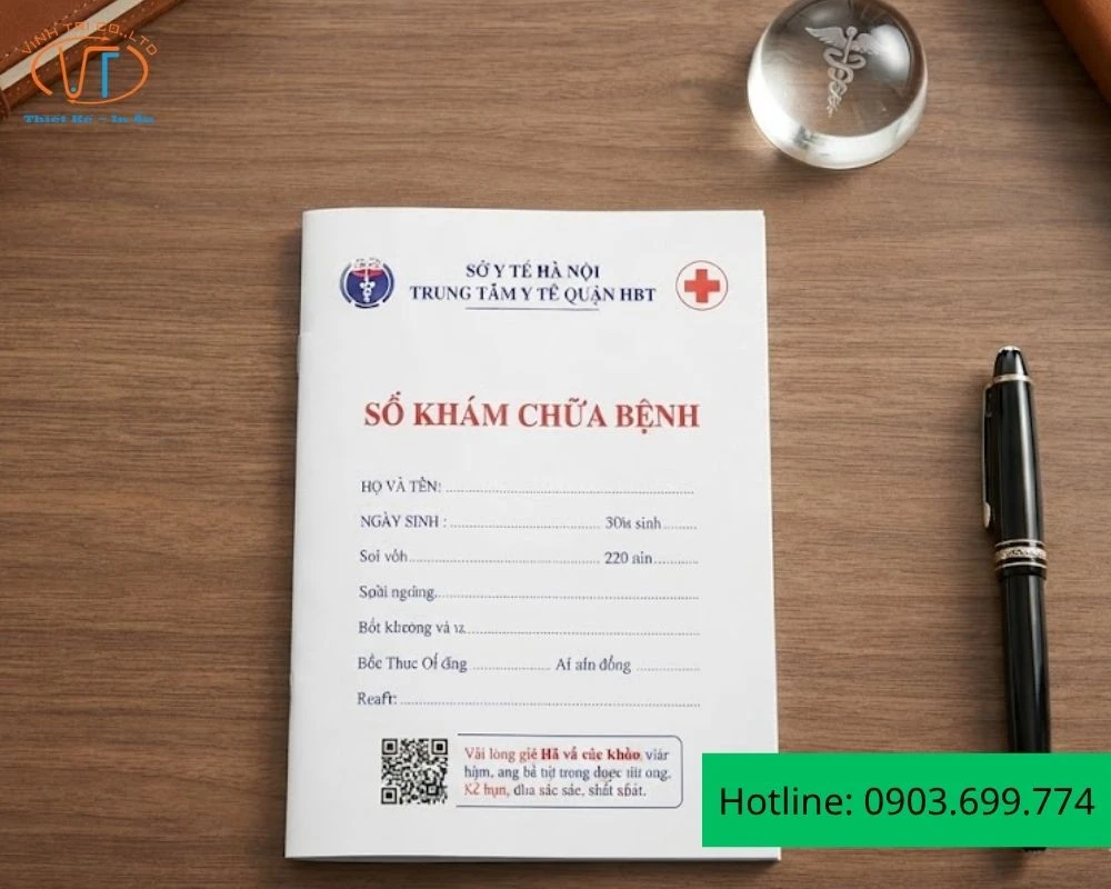 Mẫu sổ khám bệnh quận Hai Bà Trưng