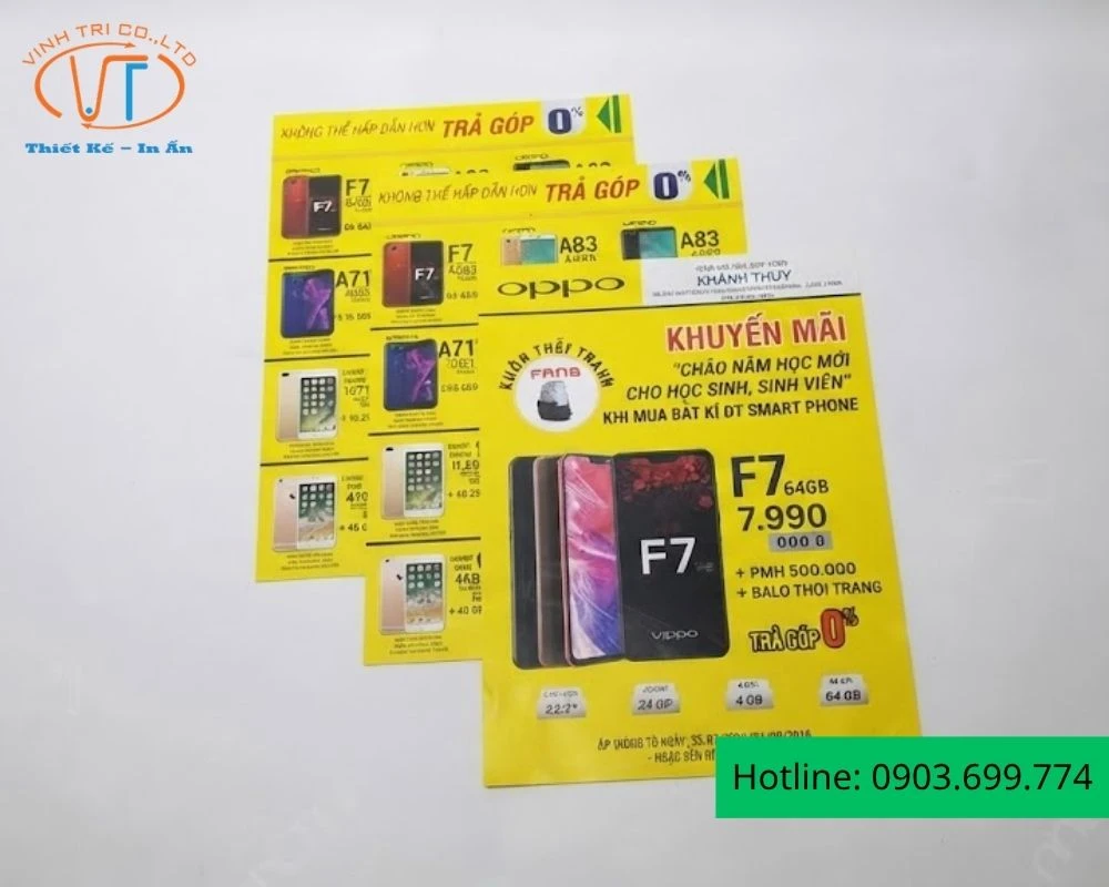 Mẫu tờ rơi điện thoại Oppo