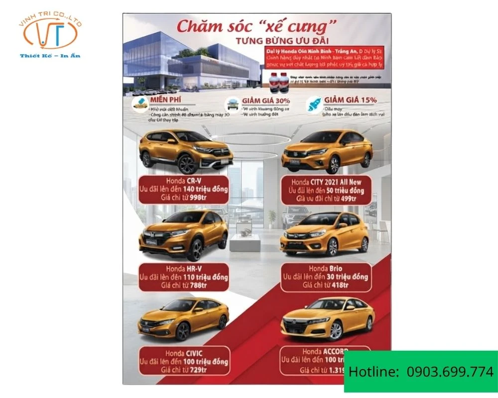 Mẫu tờ rơi về việc chăm sóc ô tô