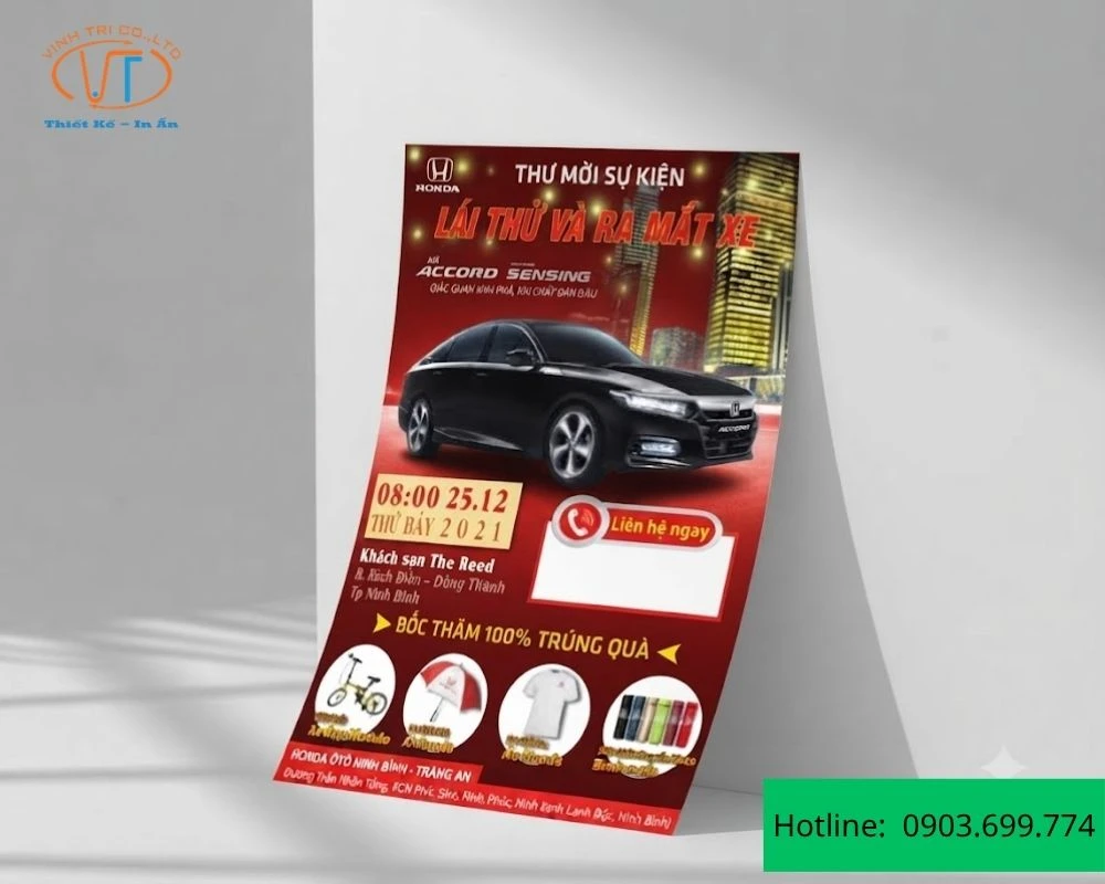 Mẫu tờ rơi ra mắt xe 