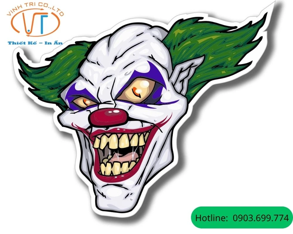 Sticker Joker có bộ răng vàng khè