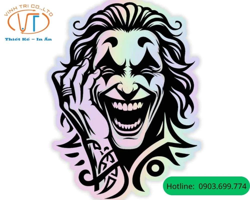 Sticker Joker đang cười lớn