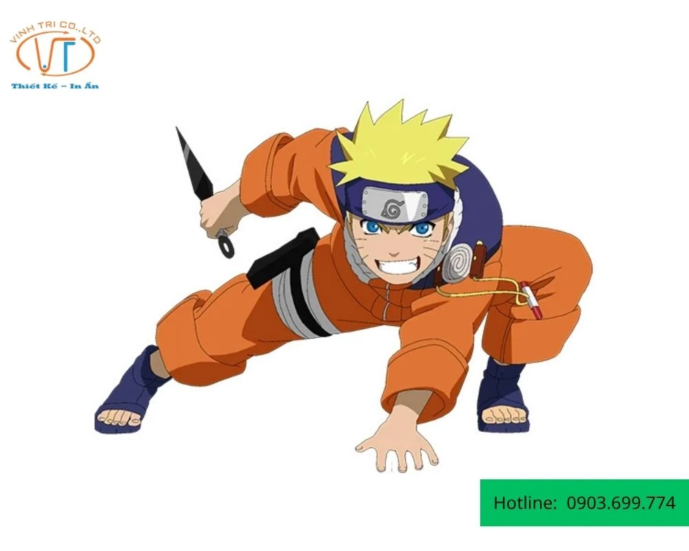 Sticker Naruto chuẩn bị vào thế chiến đấu