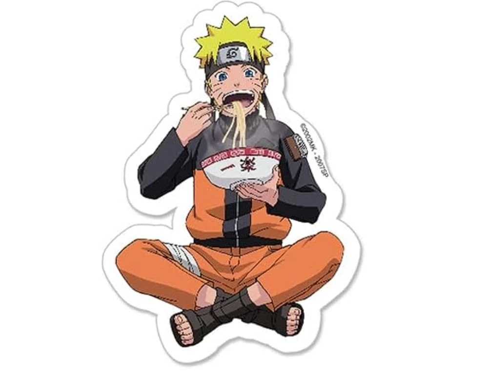 Sticker Naruto đang ăn mì